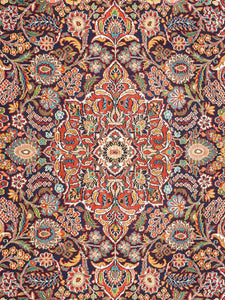 Fuschia Vintage Kashmiri Carpet - The Verasaa Collections