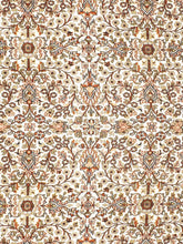 Load image into Gallery viewer, Close up shot of a traditional design hand knotted Indian carpet also known as a oriental rug, in a room setting.
