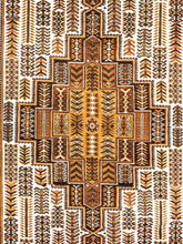 Load image into Gallery viewer, Close up shot of a White Rust and Brown TribalDesign Indian Carpet Handknotted Oriental Rug