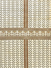 Load image into Gallery viewer, Close up of a White Botemir Design Indian Carpet Handknotted Oriental Rug in a Room Setting