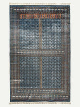 Load image into Gallery viewer, Full shot of a blue Botemir Design Indian Carpet Handknotted Oriental Rug
