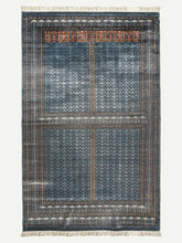 Load image into Gallery viewer, Full shot of a blue Botemir Design Indian Carpet Handknotted Oriental Rug