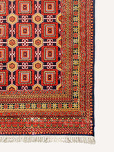 Load image into Gallery viewer, Corner Image of Traditional Tribal Design Indian Carpet Handknotted Oriental Rug