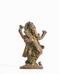 Dancing Ganesha Vintage Idol - The Verasaa Collections