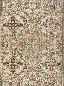 Tea Rose Vintage Kashmiri Carpet - The Verasaa Collections