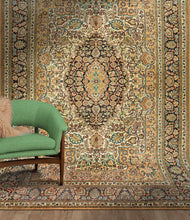 Load image into Gallery viewer, Thunbergia Vintage Kashmiri Carpet - The Verasaa Collections