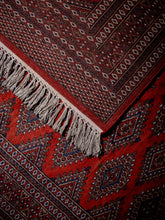 Load image into Gallery viewer, Red Delphinium Bokhara Vintage Rug - The Verasaa Collections