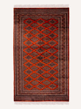 Load image into Gallery viewer, Red Delphinium Bokhara Vintage Rug - The Verasaa Collections
