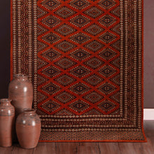 Load image into Gallery viewer, Red Delphinium Bokhara Vintage Rug - The Verasaa Collections