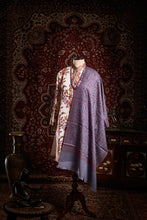 Load image into Gallery viewer, Grey Geranium Jaali Toosha Kashmiri Stole - The Verasaa Collections