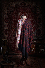 Load image into Gallery viewer, Black Red Angelonia Jaali Kashmiri Pashmina Stole - The Verasaa Collections