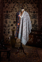 Load image into Gallery viewer, Grey Vines Jaali Toosha Kashmiri Stole - The Verasaa Collections