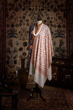 Load image into Gallery viewer, Beige II Jaali Kashmiri Pashmina Stole - The Verasaa Collections