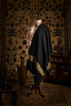 Load image into Gallery viewer, Black Paisley II Palladar Pashmina Kashmiri Stole - The Verasaa Collections
