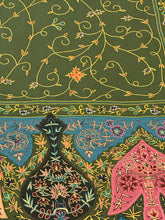 Load image into Gallery viewer, Details of Green Shawl Kalamkari Pashmina Stole