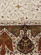 Load image into Gallery viewer, Details of Biege Shawl Kalamkari Pashmina Stole