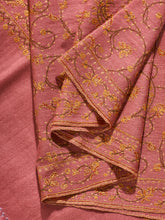 Load image into Gallery viewer, Red Alstroemeria Jaali Toosha Kashmiri Stole - The Verasaa Collections
