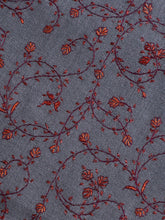 Load image into Gallery viewer, Grey Geranium Jaali Toosha Kashmiri Stole - The Verasaa Collections