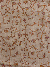 Load image into Gallery viewer, Beige Frangipani Jaali Toosha Kashmiri Stole - The Verasaa Collections