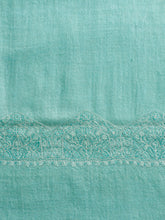 Load image into Gallery viewer, Sky Blue Pansy Kashmiri Pashmina Stole - The Verasaa Collections