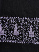 Load image into Gallery viewer, Black Palladar Kashmiri Pashmina Stole - The Verasaa Collections
