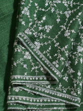 Load image into Gallery viewer, Green Angelonia Jaali Kashmiri Pashmina Stole - The Verasaa Collections
