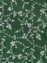 Load image into Gallery viewer, Green Angelonia Jaali Kashmiri Pashmina Stole - The Verasaa Collections