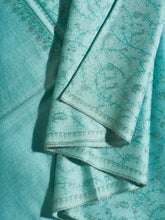 Load image into Gallery viewer, Teal Vines Jaali Toosha Kashmiri Stole - The Verasaa Collections