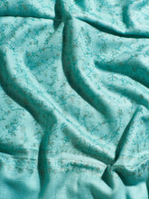 Load image into Gallery viewer, Teal Vines Jaali Toosha Kashmiri Stole - The Verasaa Collections