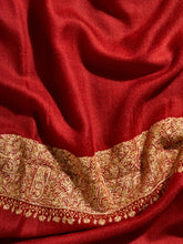 Load image into Gallery viewer, Red Paisley Palla Kashmiri Pashmina Stole - The Verasaa Collections