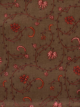 Load image into Gallery viewer, Brown Red Vines Jaali Toosha Kashmiri Stole - The Verasaa Collections