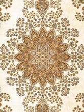 Load image into Gallery viewer, Close up shot of a traditional design hand knotted Indian carpet also known as a oriental rug.
