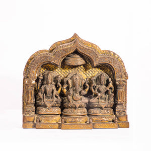 Ganesha Laxmi Saraswati Sculpture - The Verasaa Collections