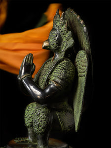 Garuda Devta Viridescent Idol Sculpture - The Verasaa Collections