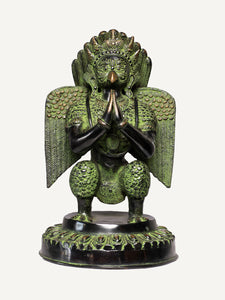 Garuda Devta Viridescent Idol Sculpture - The Verasaa Collections