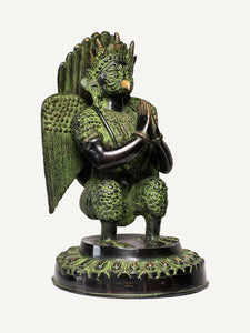 Garuda Devta Viridescent Idol Sculpture - The Verasaa Collections