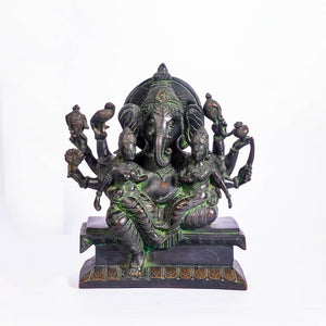 Lord Ganesha Riddhi Siddhi Idol - The Verasaa Collections