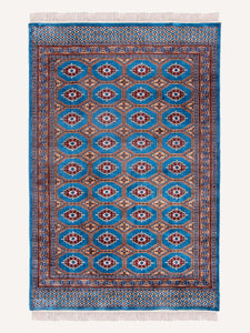 Delphinium Bokhara Vintage Rug - The Verasaa Collections