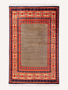 Red Freesia Tribal Botemir Vintage Rug - The Verasaa Collections