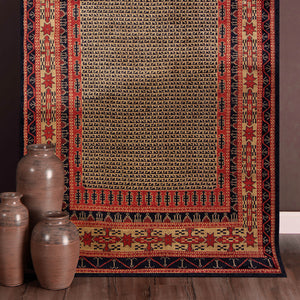 Red Freesia Tribal Botemir Vintage Rug - The Verasaa Collections