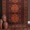 Orange Freesia Tribal Botemir Vintage Rug - The Verasaa Collections