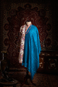 Sky Blue Solid Toosha Kashmir Stole - The Verasaa Collections