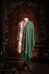 Green Angelonia Jaali Kashmiri Pashmina Stole - The Verasaa Collections