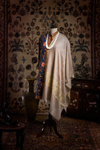 Load image into Gallery viewer, Beige Palla Kashmiri Pashmina Stole - The Verasaa Collections
