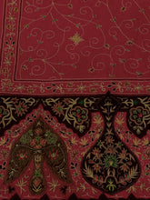 Load image into Gallery viewer, Details of Dark Pink Shawl Kalamkari Pashmina Stole
