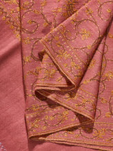 Load image into Gallery viewer, Red Alstroemeria Jaali Toosha Kashmiri Stole - The Verasaa Collections
