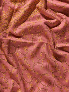 Red Alstroemeria Jaali Toosha Kashmiri Stole - The Verasaa Collections