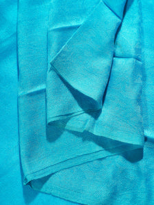 Sky Blue Solid Toosha Kashmir Stole - The Verasaa Collections