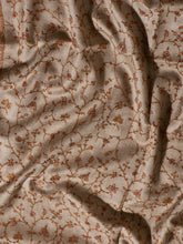 Load image into Gallery viewer, Beige Frangipani Jaali Toosha Kashmiri Stole - The Verasaa Collections
