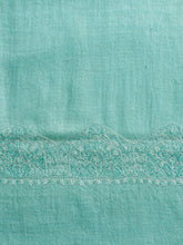 Load image into Gallery viewer, Sky Blue Pansy Kashmiri Pashmina Stole - The Verasaa Collections
